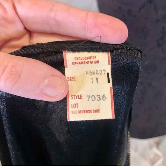 Vintage 1970s Ruched Stretch Knee-Length Disco Dress w/ Rhinestone Straps - Picture 15 of 16